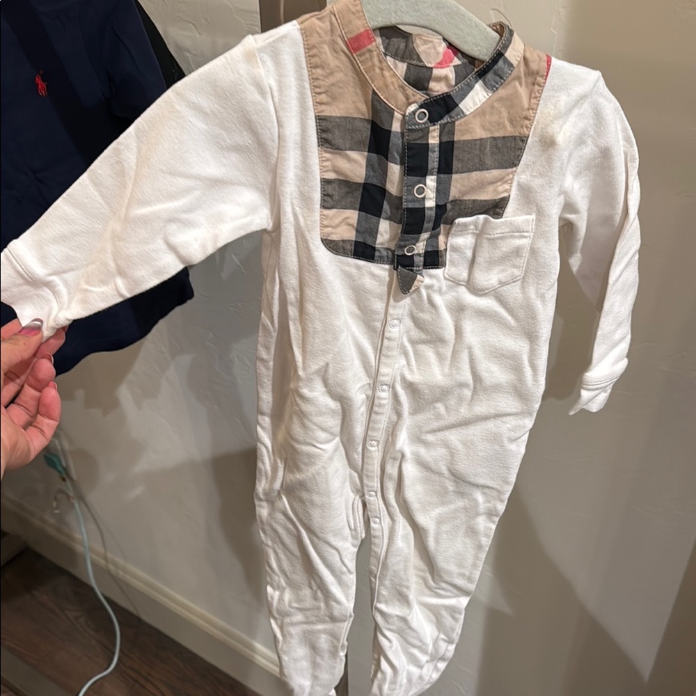 Kids White and Beige One Piece